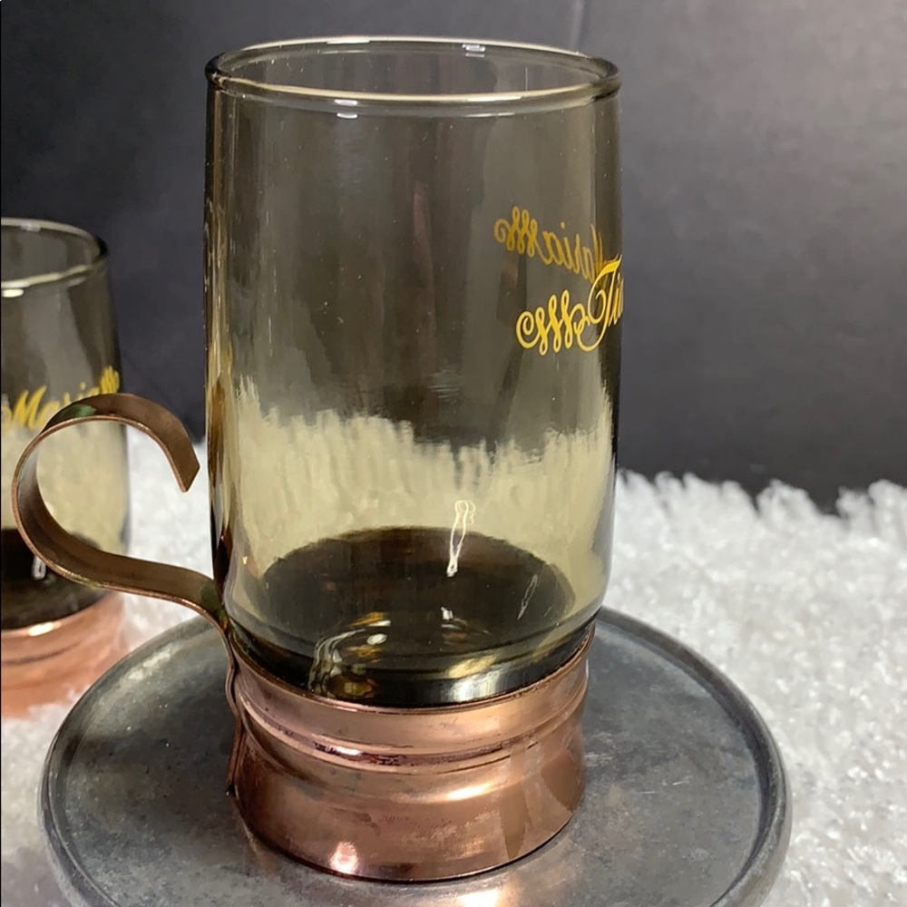 Vintage (2) Tia Maria Expresso cups Copper Finish - Picture 8 of 9